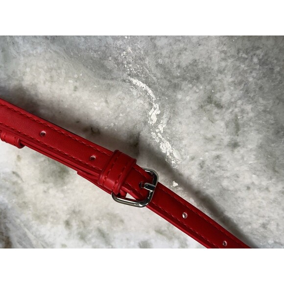 Disney Minnie Mouse Red W/Black Bow Adjustable Strap Purse Handbag Crossbody - Picture 11 of 12